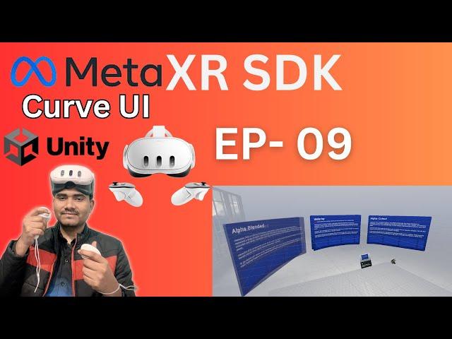 Unity VR Meta XR Curve UI Interaction Using Ray (Button click) Ep.09 | Meta Quest