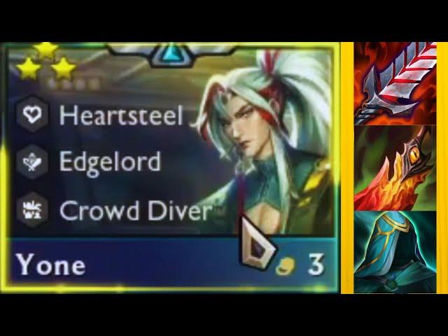 3 Star Yone ⭐⭐⭐ | ft. 6 Crowd Diver | TFT Set10