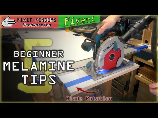 Melamine Usage Tips! Cutting, Drilling and Edge Banding (Fixit Fingers Fiver)