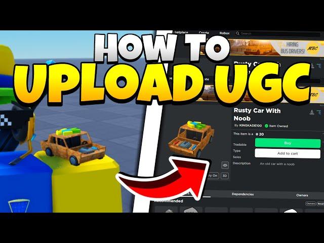 How To Upload UGC Items On Roblox