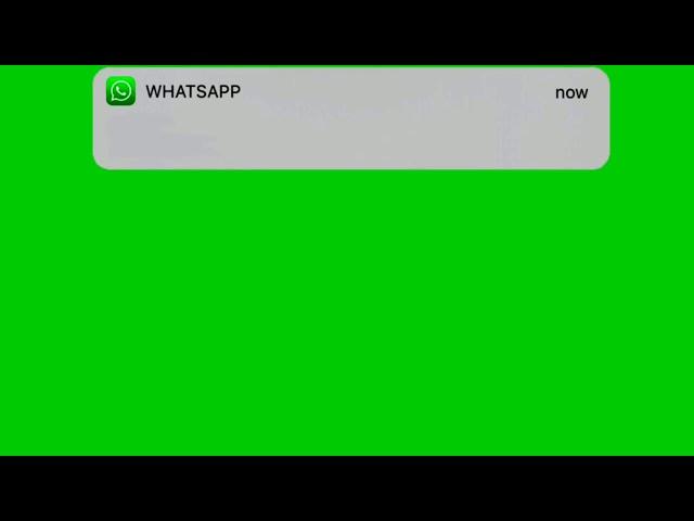 Green Screen Whatsapp Notification (Free)