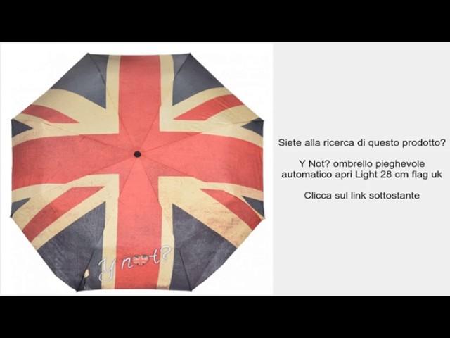 Y Not? ombrello pieghevole automatico apri Light 28 cm flag uk