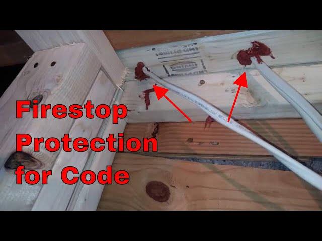 Fireblocking | Firestop a wall for inspection | diy fireblocking and penetrations