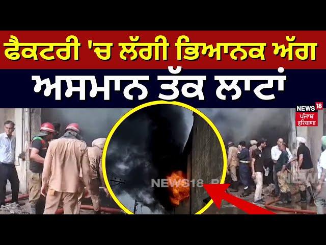 Ludhiana Factory Fire | ਫੈਕਟਰੀ 'ਚ ਲੱਗੀ ਭਿਆਨਕ ਅੱਗ, ਅਸਮਾਨ ਤੱਕ ਲਾਟਾਂ | Punjab News | N18V