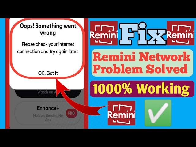 How To Fix Remini Not Working (2023)/Network Connection Problem. Remini Network Error Problem Solved