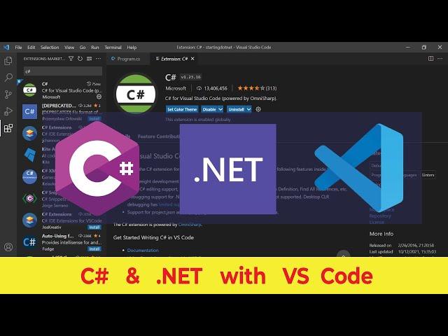 C# and .Net in Visual Studio Code ( vscode ) | Set up and Installation Guide | 2023 | IAmUmair