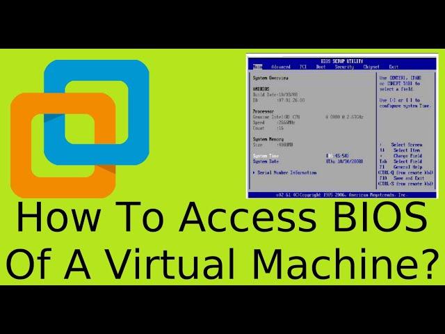 How To Access BIOS Of A Virtual Machine | VMWARE Player/Workstation