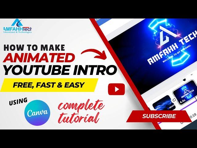 How to Make Intro for YouTube Videos in Canva - Intro Video for Youtube Channel