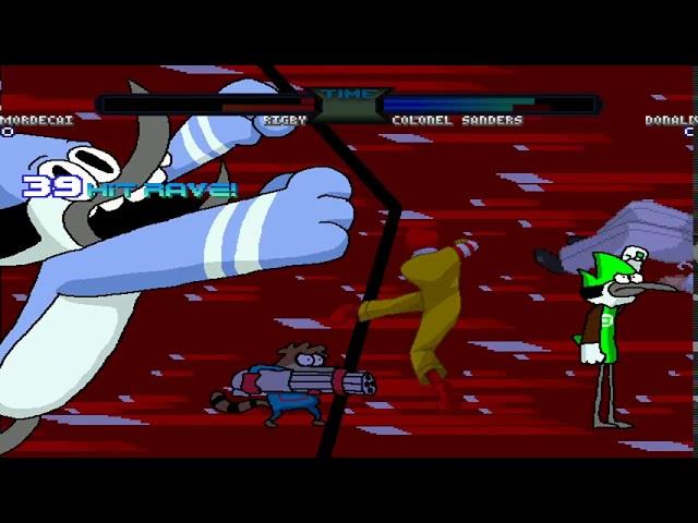 MUGEN Request: Mordecai and Rigby VS Ronald McDonald and Colonel Sanders (Fernando Valadez)