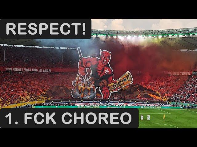 DFB Pokal Final - Choreo by Fans of 1. FC Kaiserslautern - game vs. Bayer 04 [DFB Pokal 2024]