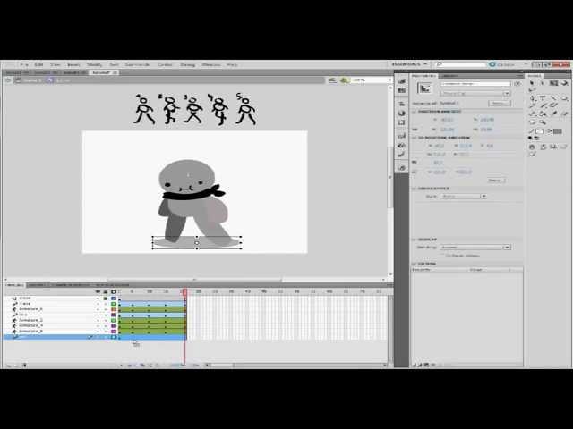 Character Walk Cycle Tutorial - Flash / Animate