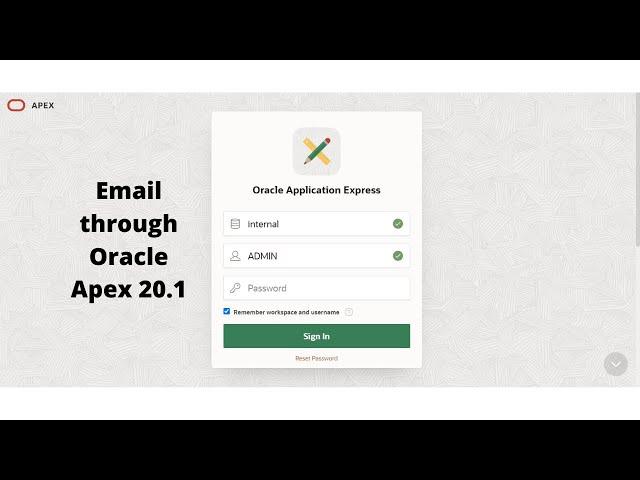 Email through Oracle Apex 20.1 4K