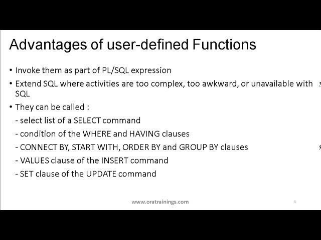 Oracle Database PLSQL - Function