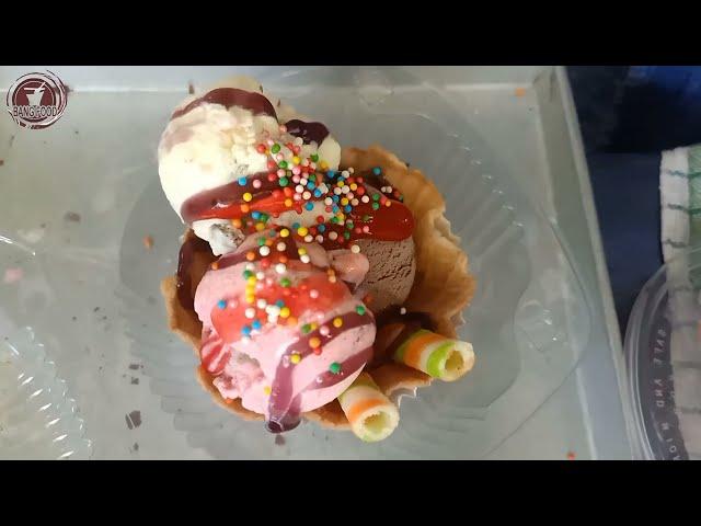 SIAPA YANG TIDAK SAYANG KALAU WAFFLE ICE CREAM NYA MENARIK KAYAK GINI | Indonesia Street Food