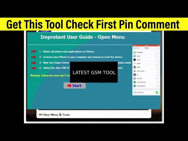 VG Open Menu New Update Latest Version 2024 - iCloud Unlock Removal Tool on any Device