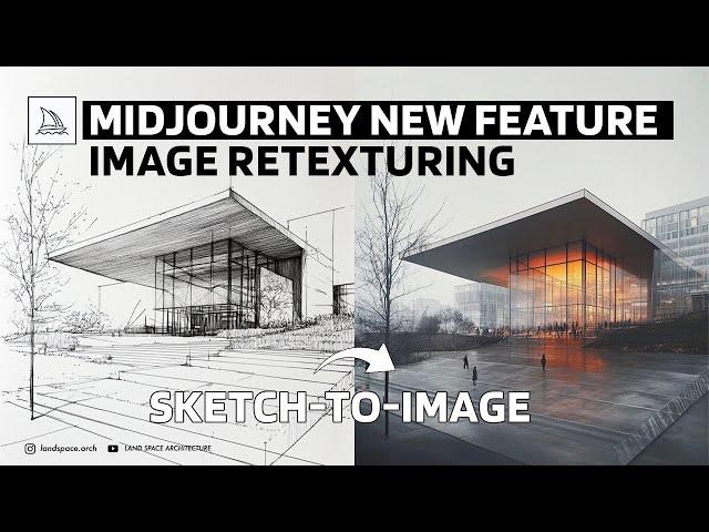 Midjourney has finally introduced its sketch-to-image feature! #midjourneyarchitecture