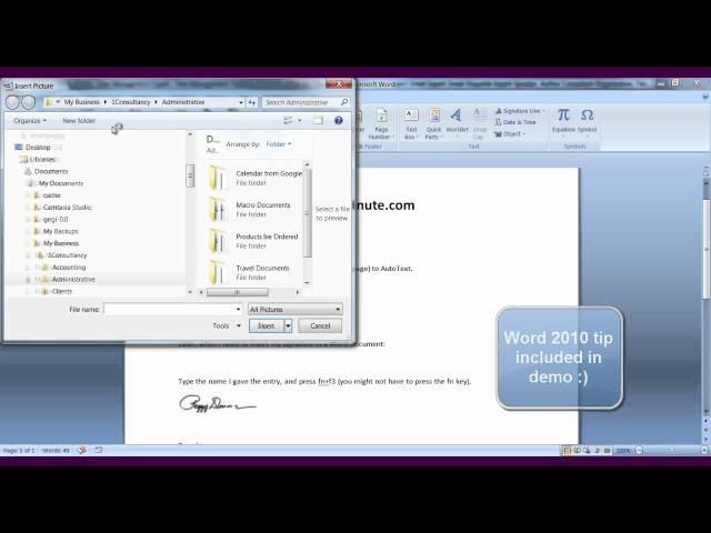 Create a Custom Stamp (Adobe Acrobat PDF) and AutoText (Word) to Sign Documents