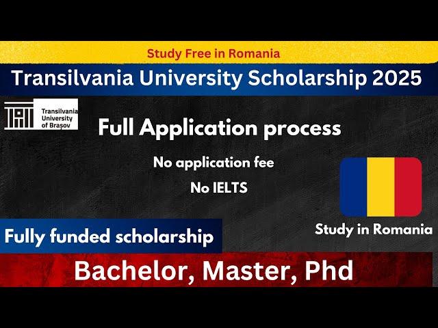 Fully Funded Transilvania University Romania Scholarship | No Fee & No IELTS | Bachelor, Master, PhD