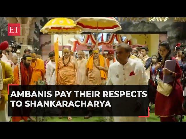 Anant-Radhika Wedding: Ambanis pay their respects to Shankaracharya of Jyotirmath and Dwarka Peeth