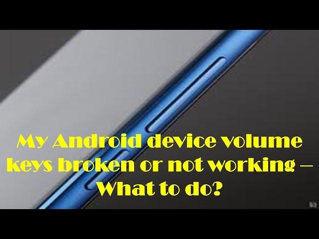 Volume up and down buttons not working - Android