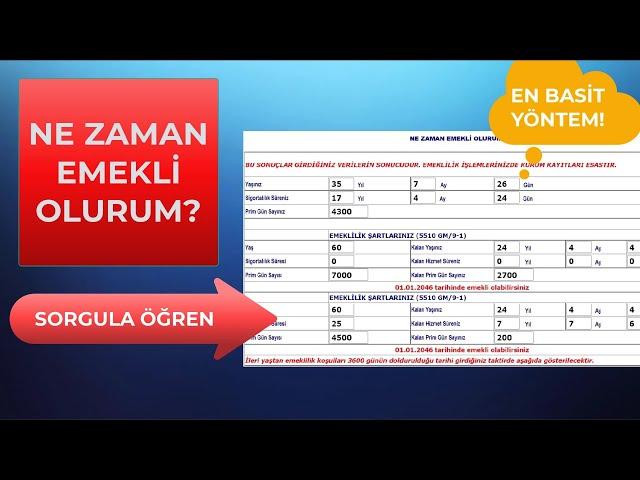 NE ZAMAN EMEKLİ OLURUM NASIL ÖĞRENEBİLİRİM? Emekli Olma Tarihini Öğrenme!