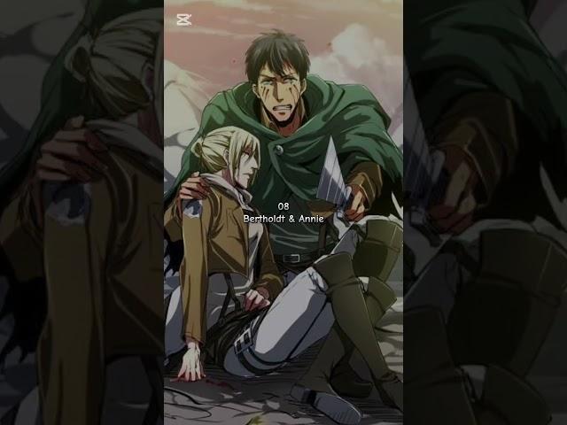 Top 10 couple in attack on titan  #anime  #attackontitanedit  #top10