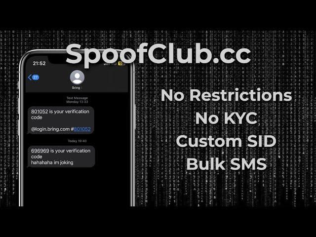 [SpoofClub.cc] SMS Spoofing | No Restrictions