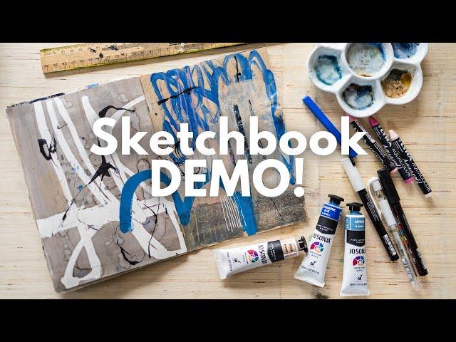 5 Fast & Free Sketchbook Spreads: Abstract Art Inspiration 