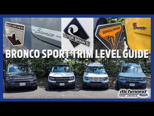 Learn The Bronco Sport Trim Levels