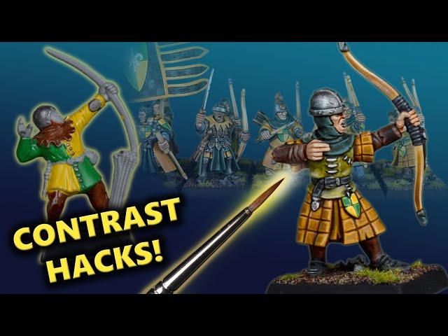 Contrast Hacks! Painting Bretonnian Peasant Bowmen for Warhammer The Old World | Tutorial