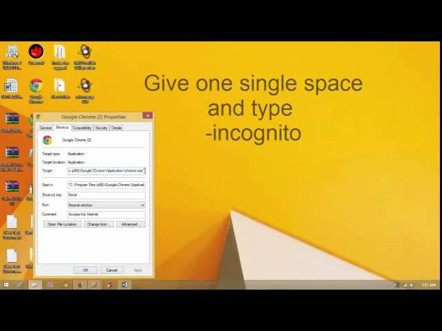 How To Create Google Chrome Incognito Mode Desktop Shortcut