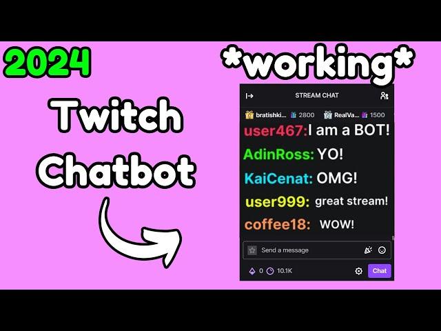 HOW TO BOT TWITCH CHAT | TWITCH CHATBOT (educational purposes only)