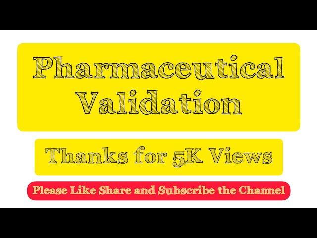 Pharmaceutical Validation