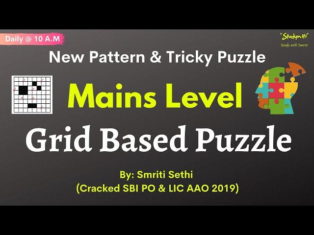 Mains Level | Puzzle Based on Grid | New Pattern Question | Smriti Sethi