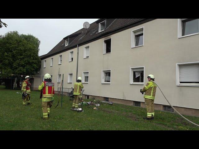 Küche in Vollbrand - Katze gerettet in Wesseling am 29.07.23 + O-Ton