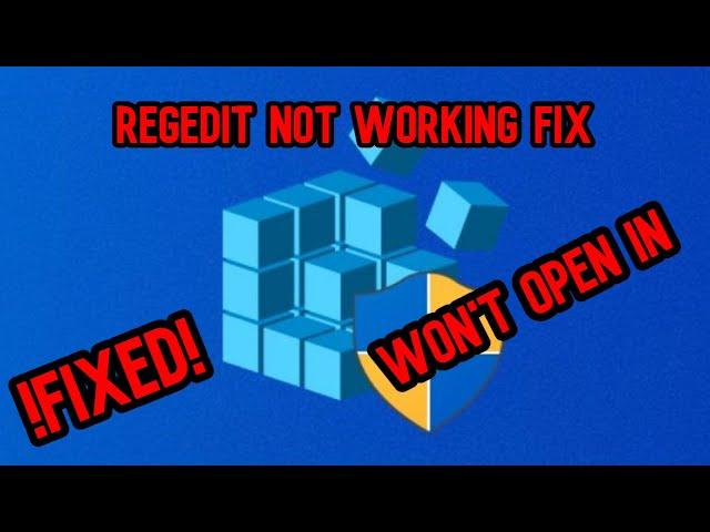 How to Fix Regedit ( Registry Editor Not Working Fix) Windows 10 (RegEdit Not Working Fix)