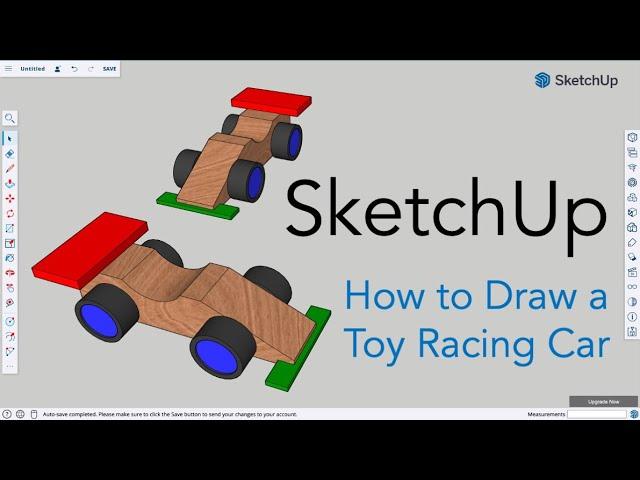 SketchUp How to Draw a Toy Race Car