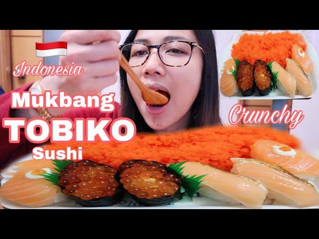 TOBIKO FLYING FISH ROE + SUSHI | Mukbang eating show