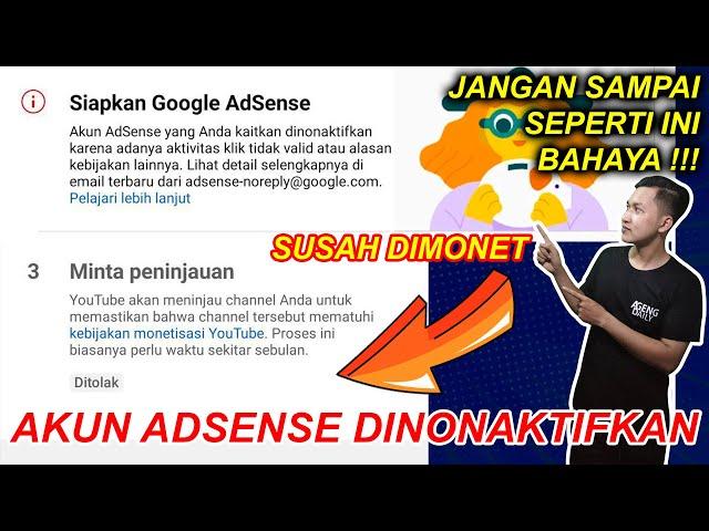 Error Di Langkah Ke 2 Monetisasi  Youtube Studio | Karena Akun Adsense Dinonaktifkan