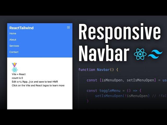 How to build a responsive navigation bar using TailwindCSS & ReactJS