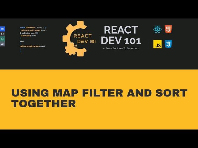 React Map, Sort, and Filter functions together