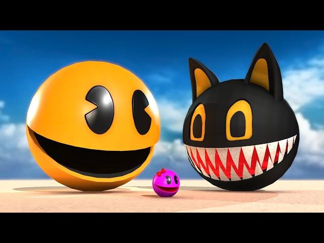 PACMAN VS MONSTER VS CARTOON CAT VS ROBOT PAC 45