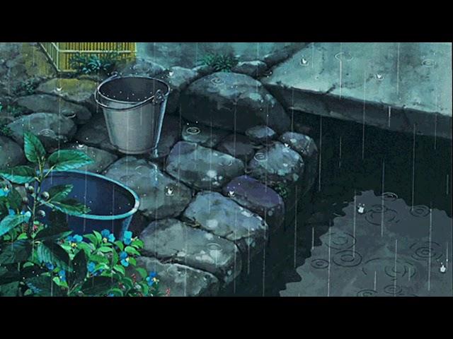 aesthetic anime night rain | youtube shorts | gif loop