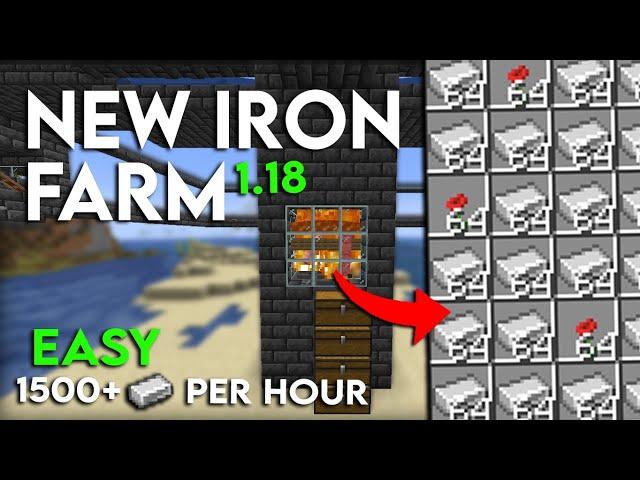 NEW Minecraft 1.19 IRON FARM TUTORIAL | 1500+ Iron Per Hour - Easy and Efficient