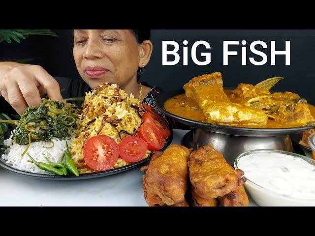 BIRYANI AND BIG FISH EATING SHOW ASMR MUKBANG