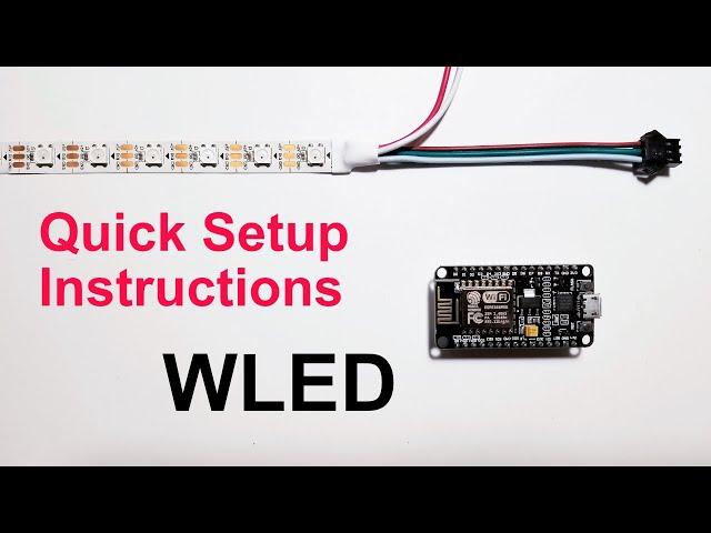 How to install WLED on ESP8266 and connect to WS2812B strip lights