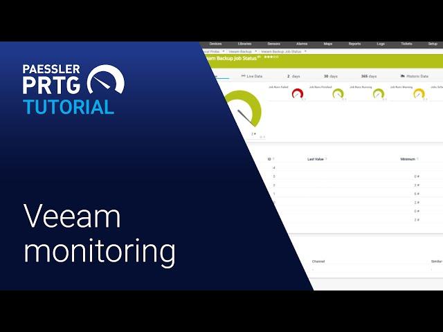 PRTG Tutorial - Veeam Monitoring