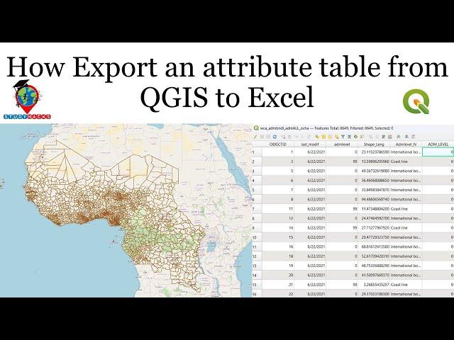 How Export an attribute table from QGIS to Excel