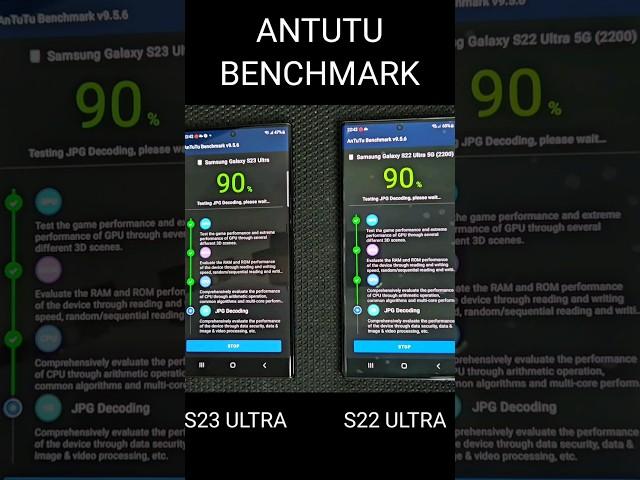 Samsung S23 Ultra vs Samsung S22 Ultra: AnTuTu Benchmark Comparison #shorts