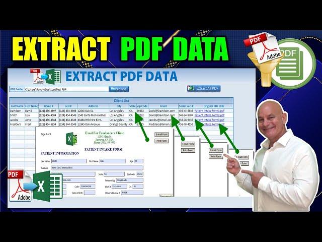 How to Extract Data From Unlimited PDF Forms To An Excel Table IN ONE CLICK